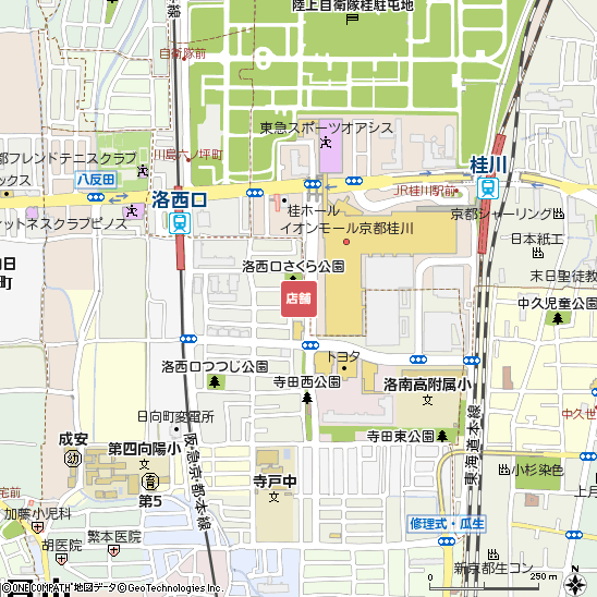 桂川・長岡ローン営業部付近の地図